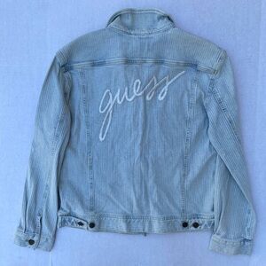 New GUESS Logo Women's Denim Jacket SZ S
